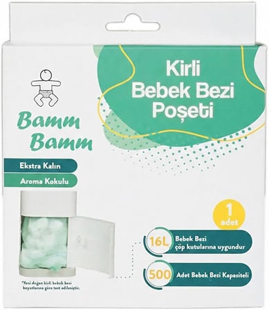 Kokulu Bebek Bezi Atık Poşeti 495 Bez Kapasiteli
