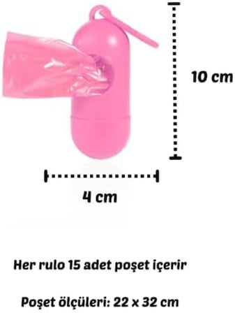Bamm Bamm Kirli Bebek Bezi Çöp Poşeti ve Çanta Boy Taşıma Çantası (Pembe)