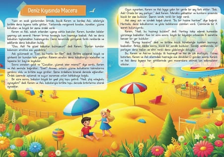 Kes Boya Yapıştır Hikayeyi Sen Renklendir Kes Yapıştır Aktivite Kitabı (Tuk)