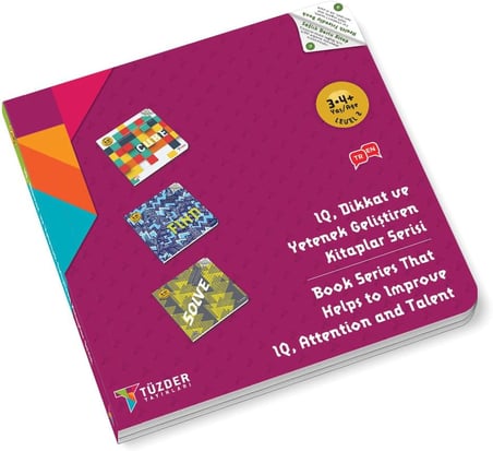 IQ Dikkat ve Yetenek Geliştiren Kitaplar Serisi 3-4 Yaş Level 2 (3 Kitap Takım)