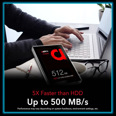 512GB 500-450 MB/s 2.5” SATA III 6Gb/s SSD AD512GBS20S3S
