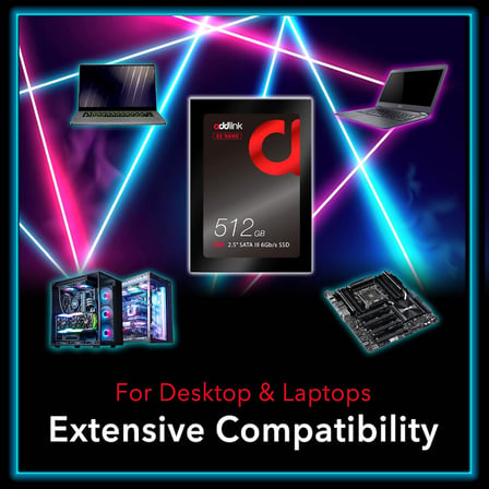 512GB 500-450 MB/s 2.5” SATA III 6Gb/s SSD AD512GBS20S3S