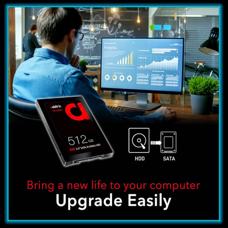 512GB 500-450 MB/s 2.5” SATA III 6Gb/s SSD AD512GBS20S3S