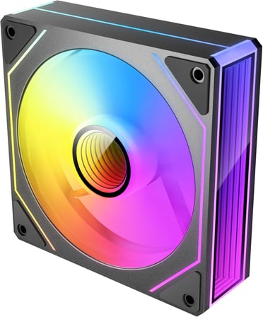 Vision 120 Reverse ARGB, 3x120mm PWM Ters Fan, Infinity Mirror, 37.2 CFM, Hydraulic Bearing, 4-Pin, Kasa Fanı 3'lü Paket