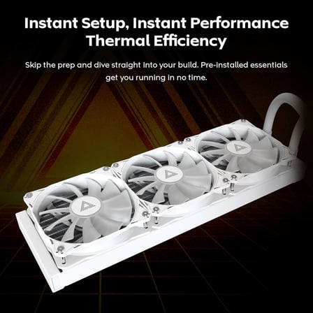 Lightflow ARGB 360 Beyaz – Ultra Sessiz AIO Sıvı CPU Soğutucu, 3100 RPM Pompa, Üçlü Sessiz Fanlar, Üstün Isı Dağılımlı Yüksek Verimli Radyatör, Intel ve AMD Uyumlu