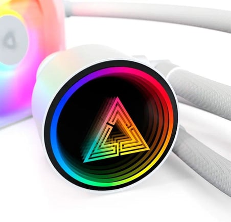 Lightflow ARGB 360 Beyaz – Ultra Sessiz AIO Sıvı CPU Soğutucu, 3100 RPM Pompa, Üçlü Sessiz Fanlar, Üstün Isı Dağılımlı Yüksek Verimli Radyatör, Intel ve AMD Uyumlu
