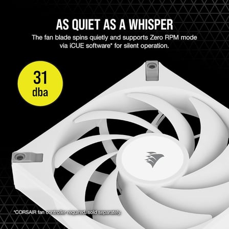 AF140 Elite 140mm PWM Kasa Fanı, Sıvı Dinamik Rulman, AirGuide Teknolojisi, Sıfır Devir Modu - Beyaz (CO-9050144-WW)