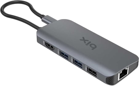 BX10HB PRO 8in1 USB C Hub 4K@60Hz HDCP HDMI, 1Gbps RJ45, 3x USB 3.2, 100W PD Port Macbook Uyumlu Dönüştürücü
