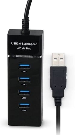 Port-13 4 PORT HUB USB 3.0 ÇOĞALTICI ÇOKLAYICI PG-288 - Siyah Renk