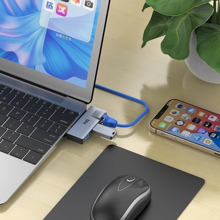 BX22HB USB to USB 3.2 USB 2.0 RJ45 Dönüştürücü Adaptör Hub