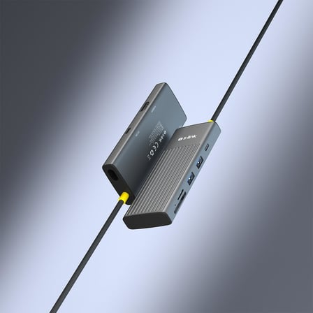 SW-U708 7 in 1 Gri Metal 4K 60Hz HDMI 100W PD, 2xUSB 3.2 1xType-C Data, SD/TF Type C Hub Adaptör