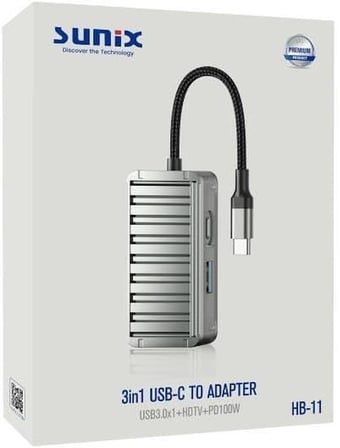 100W PD 3in1 Type-C to HDMI Hub Port Adaptör HB-11
