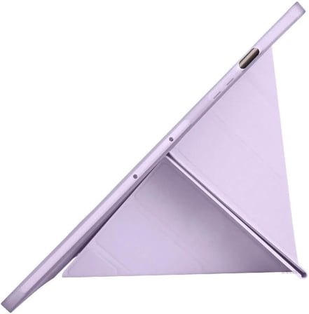 Galaxy Tab S10 FE 10.9 İnç İle Uyumlu Kalemlikli, Uyku Modlu, Mıknatıslı, Üçgen Standlı, Darbeye Dayanıklı Kaplama Akıllı Kılıf (Lila, Galaxy Tab S10 FE 10.9 İnç)