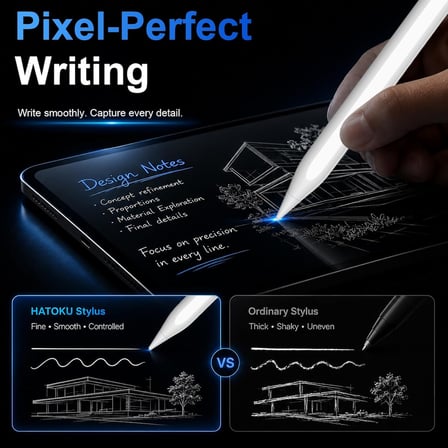 Pencil 1. Nesil, Hızlı Şarj (USB-C) iPad Kalem, Eğimli ve Palm Rejection, Manyetik iPad Kalem, iPad Air 3/4/5, iPad Mini 5/6, iPad 6-10 Gen, iPad Pro 11"/12,9 inç ile Uyumlu
