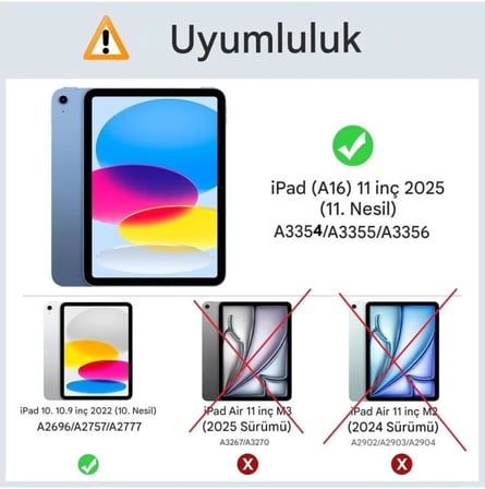 Apple İpad 11 A16 2025 10. Nesil 10.9 Ekran Koruyucu Tablet Nano Esnek Kırılmaz Koruma A2696 A2757 A2777