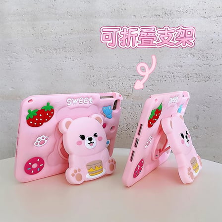 SWEET ASTRONOT Tablet Kılıfı Standlı Askılı Kalın Silikon Yapı Yüksek Koruma Stand Olması ile Kullanım kolaylığı Güvenlik Şıklık ve Kullanışlılık burada (SWEET PEMBE, ipad 11nesil a16)