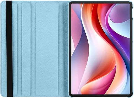 Lenovo M11 ile uyumlu TB-330FU Uyumlu Standlı 360° Yatay Dikey Dönebilen Deri Tablet Kılıfı Mor