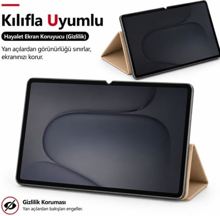 Honor Pad 20/ Pad 20 Pro İle Uyumlu Hayalet Ekran Koruyucu 12.1 İnç Yandan Görünmeyen Anti-Spy Gizlilik (Privacy) Koruması, 9H Nano Kırılmaz Esnek Cam, Parlama Ve Parmak İzi Önleyici