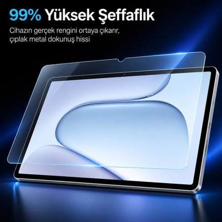 Honor Pad 20/ Pad 20 Pro İle Uyumlu Ekran Koruyucu 12.1 İnç 9H Kırılmaz Esnek Nano Cam, Çizilmeye Ve Darbeye Dayanıklı Koruma, HD Şeffaf