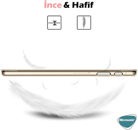Huawei MatePad SE için Kılıf Slim Translucent Back Smart Cover Pembe [MatePad SE ile Uyumlu Kılıf - Pembe]