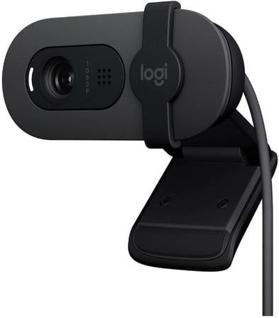 BRIO 100 Full HD Web Kamerası, Toplantı ve Yayın Amaçlı, Otomatik Işık Dengesi, Dahili Mikrofon, Gizlilik Kapağı, USB-A, Microsoft Teams, Google Meet, Zoom ile Uyumlu, Siyah