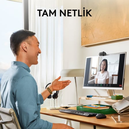 BRIO 100 Full HD Web Kamerası, Toplantı ve Yayın Amaçlı, Otomatik Işık Dengesi, Dahili Mikrofon, Gizlilik Kapağı, USB-A, Microsoft Teams, Google Meet, Zoom ile Uyumlu, Siyah