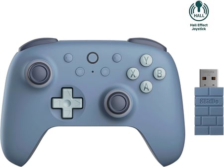 Ultimate 2C Wireless Controller for Windows PC and Android, with 1000Hz Polling Rate, Hall Effect Joysticks and Hall Triggers, and Remappable L4/R4 Bumpers, Turbo Function (Dark Blue)