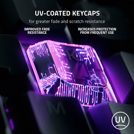 Ornata V3 - Düşük Profilli Oyun Klavyesi (Hibrit Mecha-Membran Anahtar, UV Kaplamalı Tuş Başlıkları, Manyetik Yumuşak Dokunuşlu Bilek Dayanağı, RGB Chroma) ABD Düzeni | Siyah