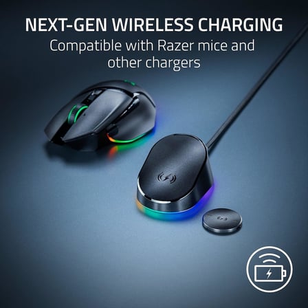 Wireless Charging Puck - Manyetik kablosuz şarj - Kablosuz şarj cihazlarıyla uyumlu - Mouse ve mouse yuvası ayrı satılır