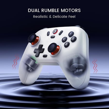 Nova Lite Wireless Controller – 2.4G & Bluetooth Gamepad for Windows PC, iPhone, Android, Switch & Steam Deck – Hall Effect Triggers, Turbo Function, Rumble Vibration (Blush Pink)