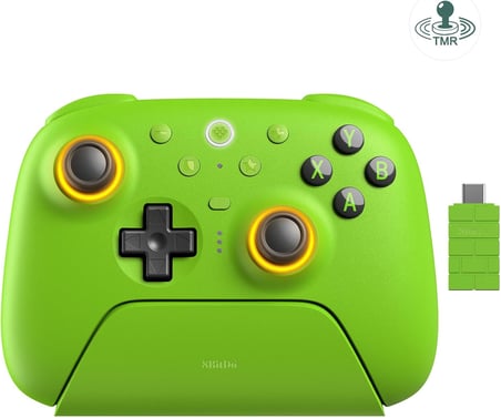 8BitDo Ultimate 2 Kablosuz Kumanda, Windows/Android/Steam için, TMR Joysticks, 1000Hz Sorgulama Oranı, Dokunmatik/Salon Tetikleri, Hareket Kontrolü, L4/R4 ve 2 Programlanabilir Arka Düğme