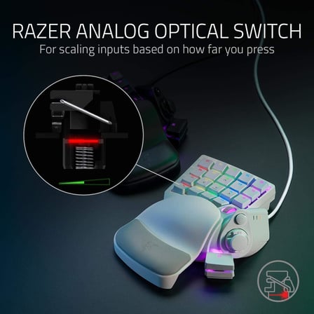 Tartarus Pro - Oyun Tuş Takımı - Analog-optik düğmelere ve hızlı ateş moduna sahip oyun kumandası (32 programlanabilir düğme, özelleştirilebilir tetik noktası, 8 profil) Mercury