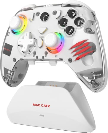 C.A.T. 17 Hall Effect Bluetooth Gaming Controller – Ayarlanabilir Tetik Hassasiyeti, 20 Saat Pil, Şarj Dock, Makro Destekli – PC, Switch, iOS, Android Uyumlu