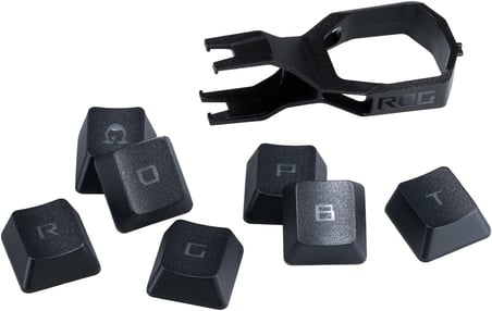 ROG PBT Çift Kalıplı Tuş Başlığı Seti, ROG RX Optik Mekanik Anahtarlar için, Siyah, 123 Tuş, Tuş Çektirmesi Dahil