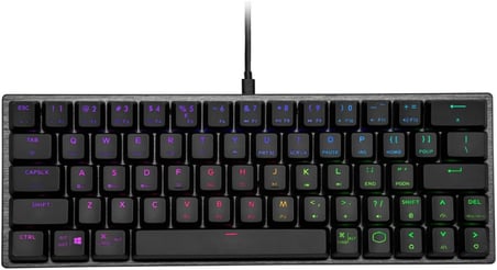 SK620%60 Uzay Grisi Mekanik Düşük Profilli Oyun Klavyesi, Mavi Anahtarları Tıklayın, Özelleştirilebilir RGB, Ergonomik Tasarım, USB-C Bağlantısı, Mac/Windows, QWERTY (SK-620-GKTL1-US)