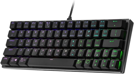 SK620%60 Uzay Grisi Mekanik Düşük Profilli Oyun Klavyesi, Mavi Anahtarları Tıklayın, Özelleştirilebilir RGB, Ergonomik Tasarım, USB-C Bağlantısı, Mac/Windows, QWERTY (SK-620-GKTL1-US)