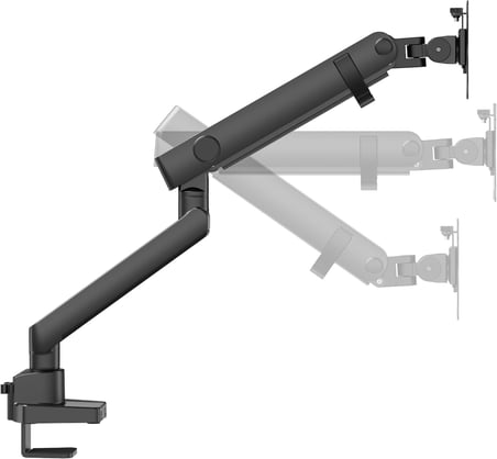 Monitör Tutucu 17" - 40" Ekranlar için 12kg Taşıyabilir, LCD LED VESA Kolları, Eğilebilir Döndürülebilir Kablo Kılavuzlu Ergonomik Ekran Tutucu - Siyah