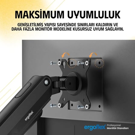 EF S8 Siyah 17-32inch Uyumlu Amortisörlü 2-9 kg Monitör Standı 2026 Versiyon