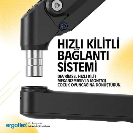 EF S8 Siyah 17-32inch Uyumlu Amortisörlü 2-9 kg Monitör Standı 2026 Versiyon