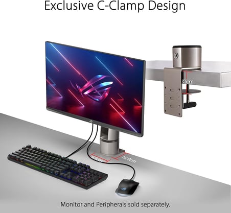 ROG Monitör Masa Montaj Kiti ACL01 Çoğu 24 "ila 49" PG ve XG Serisi Modelini Destekler, Olmayan Monitör, Montaj Tabanı, C kelepçesi, Hızlı ve Kolay Kurulum ile Uyumlu Değil