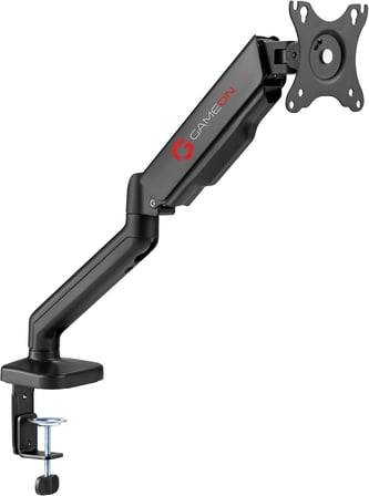 GO-5336 Tek Monitör Kolu, Gaz Yayı Destekli Ayarlanabilir Stand, 43 ila 81 cm Ekranlara Uygun, 9 KG Yük Kapasitesi, Kablo Yönetimi - Siyah