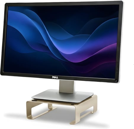 Prexua Riser Masaüstü Monitör Standı - Monitör Yükseltici (Gold, Small)