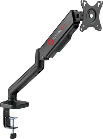 GO-5336 Tek Monitör Kolu, Gaz Yayı Destekli Ayarlanabilir Stand, 43 ila 81 cm Ekranlara Uygun, 9 KG Yük Kapasitesi, Kablo Yönetimi - Siyah