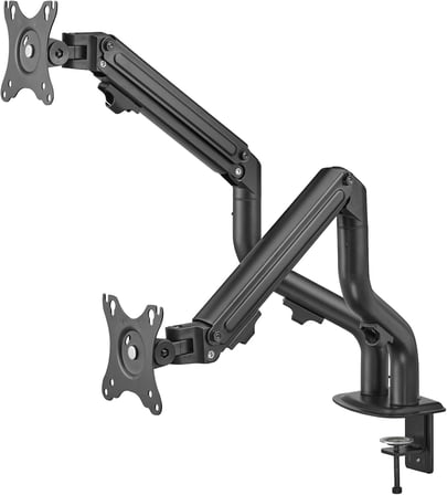 TM-71-C012 MEKANİK AMORTİSÖR DÜZ EKRAN 17"- 32" MAX 2X 8KG İKİLİ MONİTÖR KOLU
