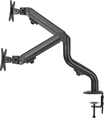 TM-71-C012 MEKANİK AMORTİSÖR DÜZ EKRAN 17"- 32" MAX 2X 8KG İKİLİ MONİTÖR KOLU