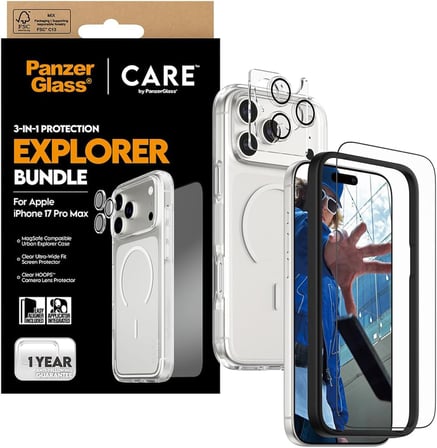 Flagship iPhone 17 Pro Max 3'lü Urban Explorer Telefon Koruma Set (Ekran Koruyucu+Kılıf+Lens)