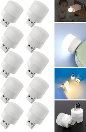 ® USB Mini Top LED 10’lu Aydınlatma Seti – Sıcak Renkli Gece Lambası, Enerji Tasarruflu Mikro LED Işıklar