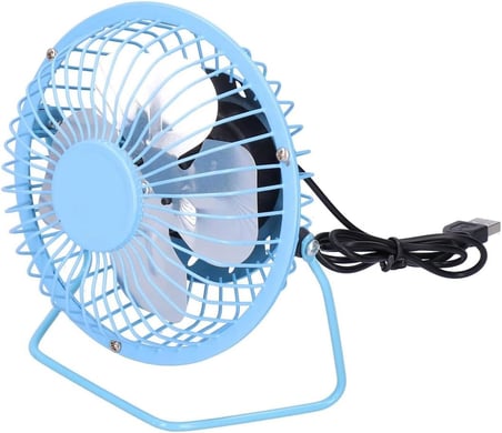 Masaüstü Metal USB Fan, 360 Derece Dönüş, 90 cm Kablo
