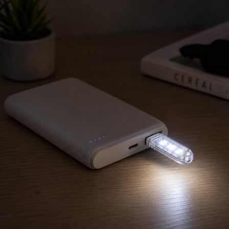 Flash Disk Görünümlü 2'li USB Mini LED Gece Lambası Beyaz Işık Tak Çalıştır