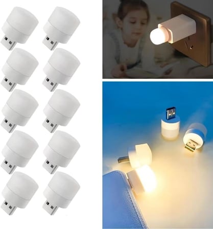 10’lu Aydınlatma Seti USB Mini Top LED – Sıcak Renkli Gece Lambası, Enerji Tasarruflu Mikro LED Işıklar
